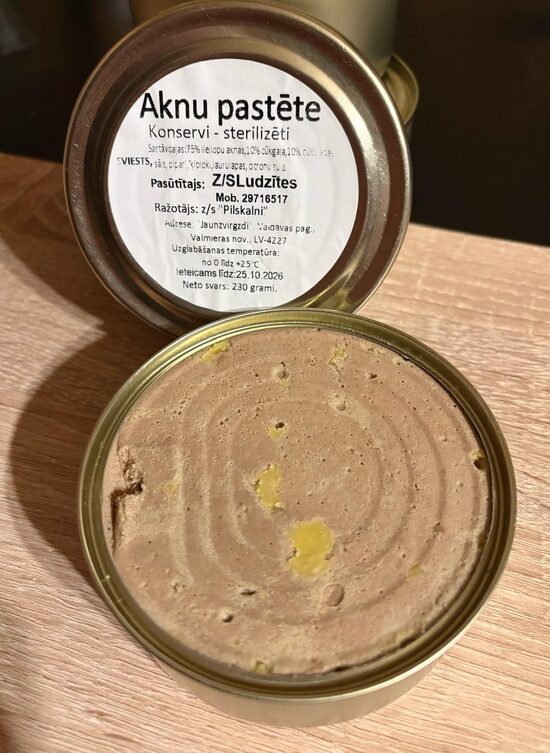 Liellopu aknu pastēte 280g